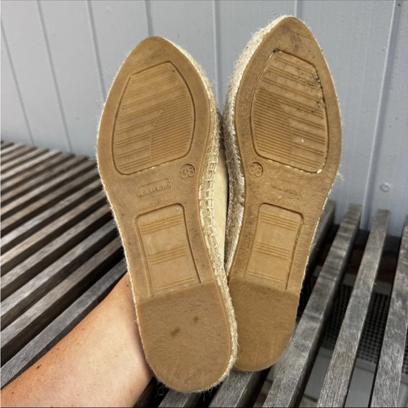 Manebi Hamptons Mules Women’s Size 38 EU | Champagne Beige Suede Slip-On Slides - Picture 10 of 10